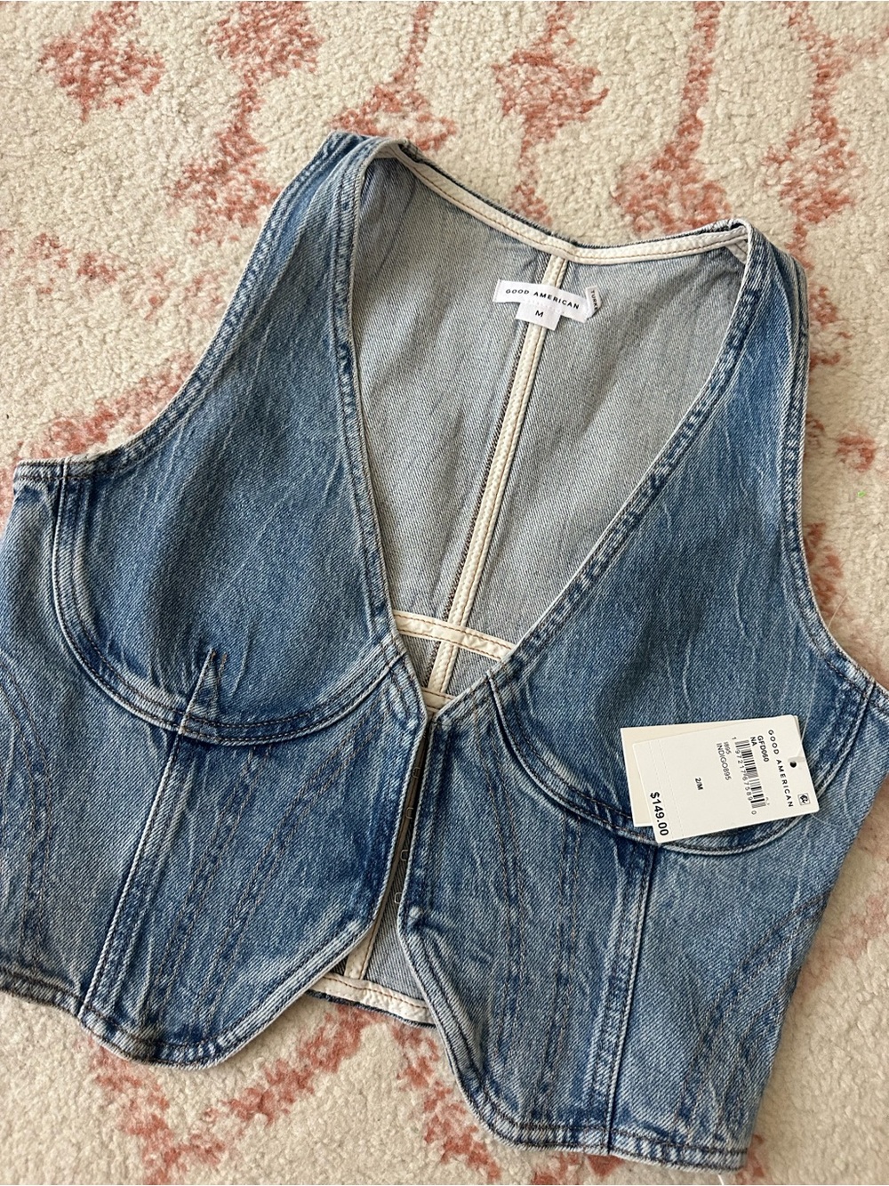 Good American Denim Corset Bustier Vest